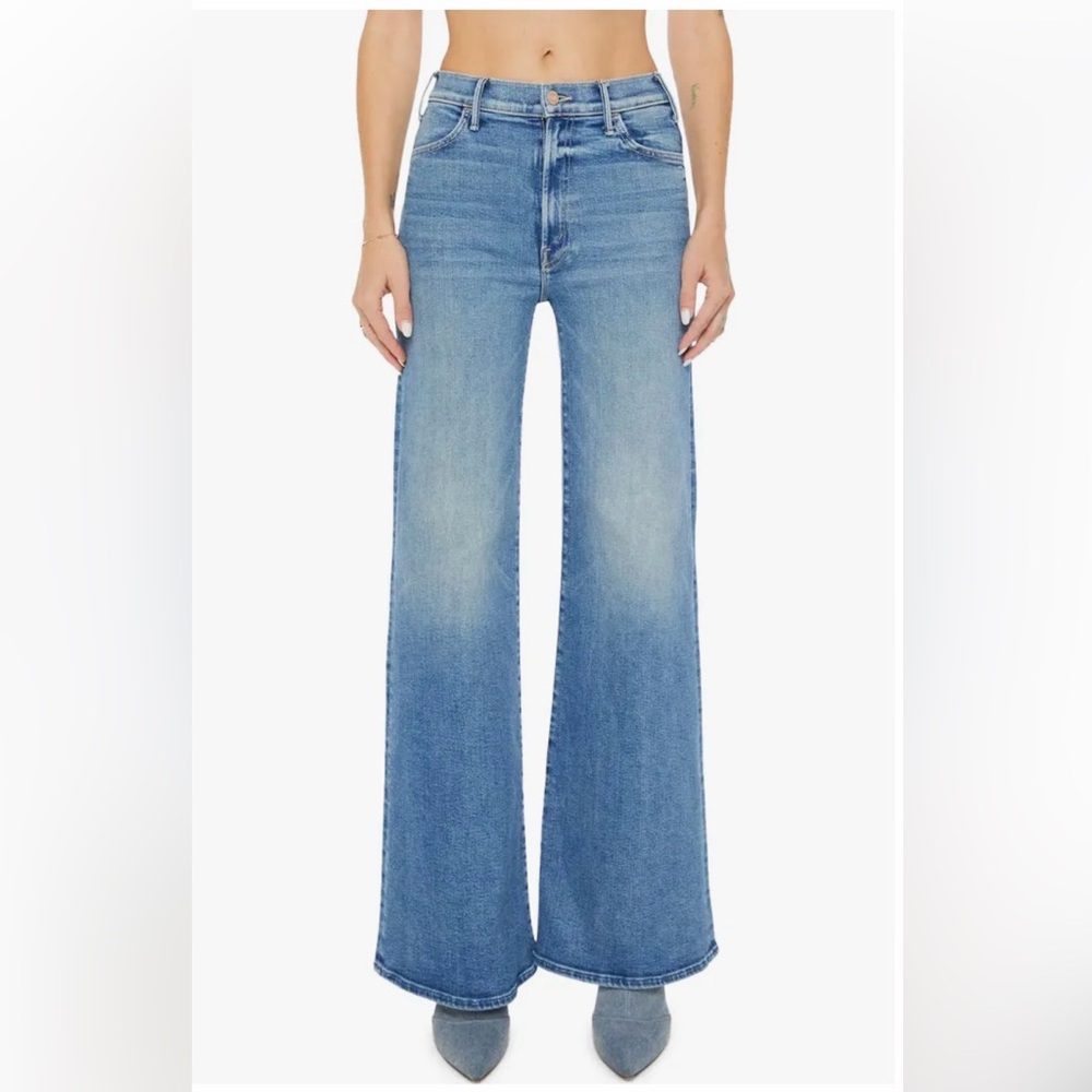 MOTHER Light Blue Wide Leg Flare Jeans